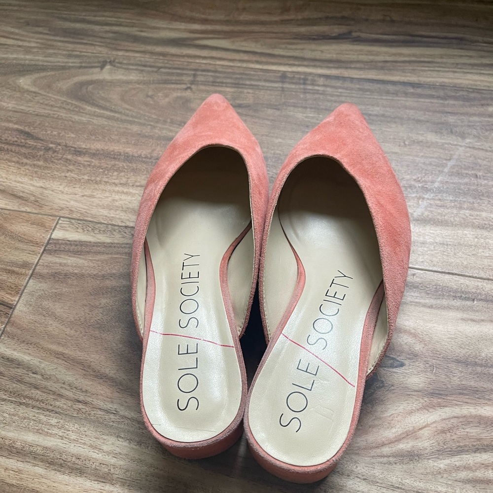 Sole Society Women's Coral Suede Flats